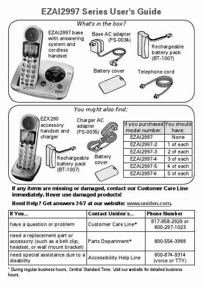 Uniden Cordless Telephone EZAI2997 Series-page_pdf